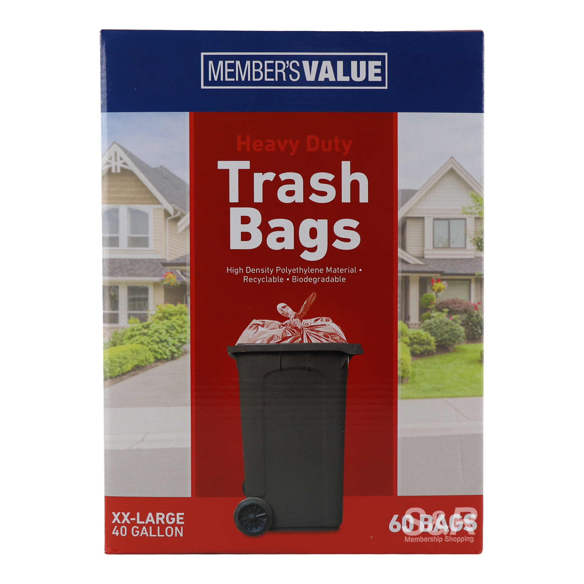 Member's Value Trash Bag Clear XX-Large 60pcs Member's Value Trash Bag Clear XX-Large 60pcs